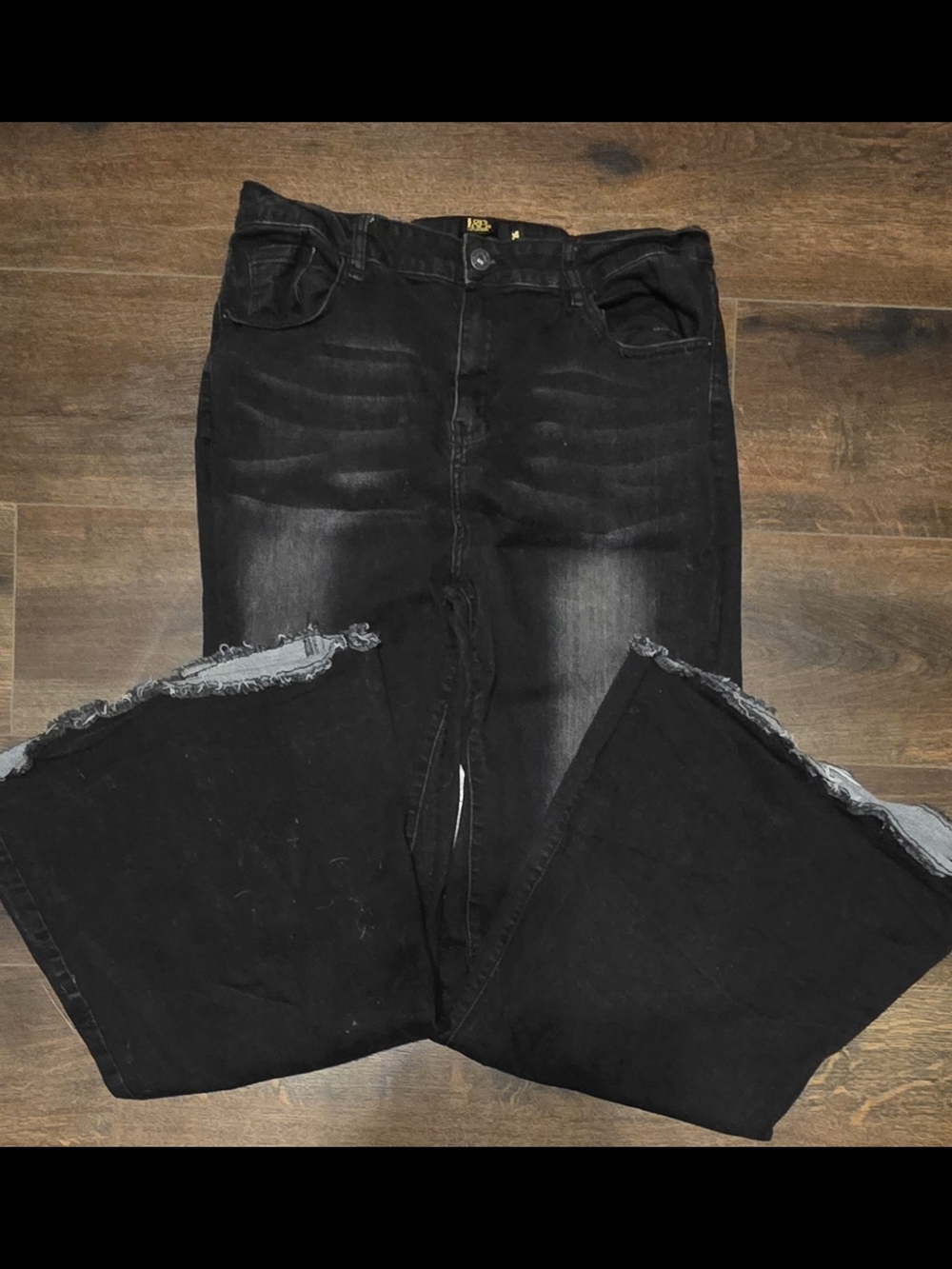 Lucky & Blessed Black Bell Bottom Jeans STRETCH 14